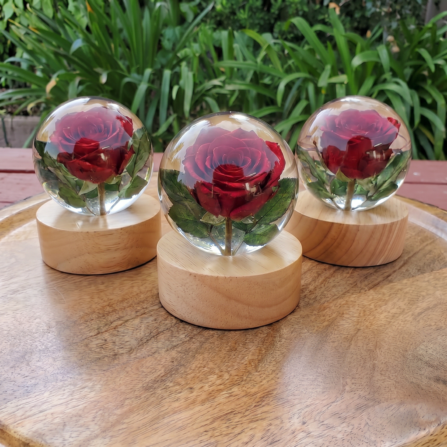 Handcrafted Floral Resin Lamp