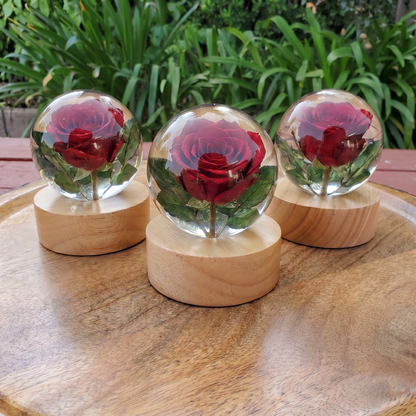 Handcrafted Floral Resin Lamp