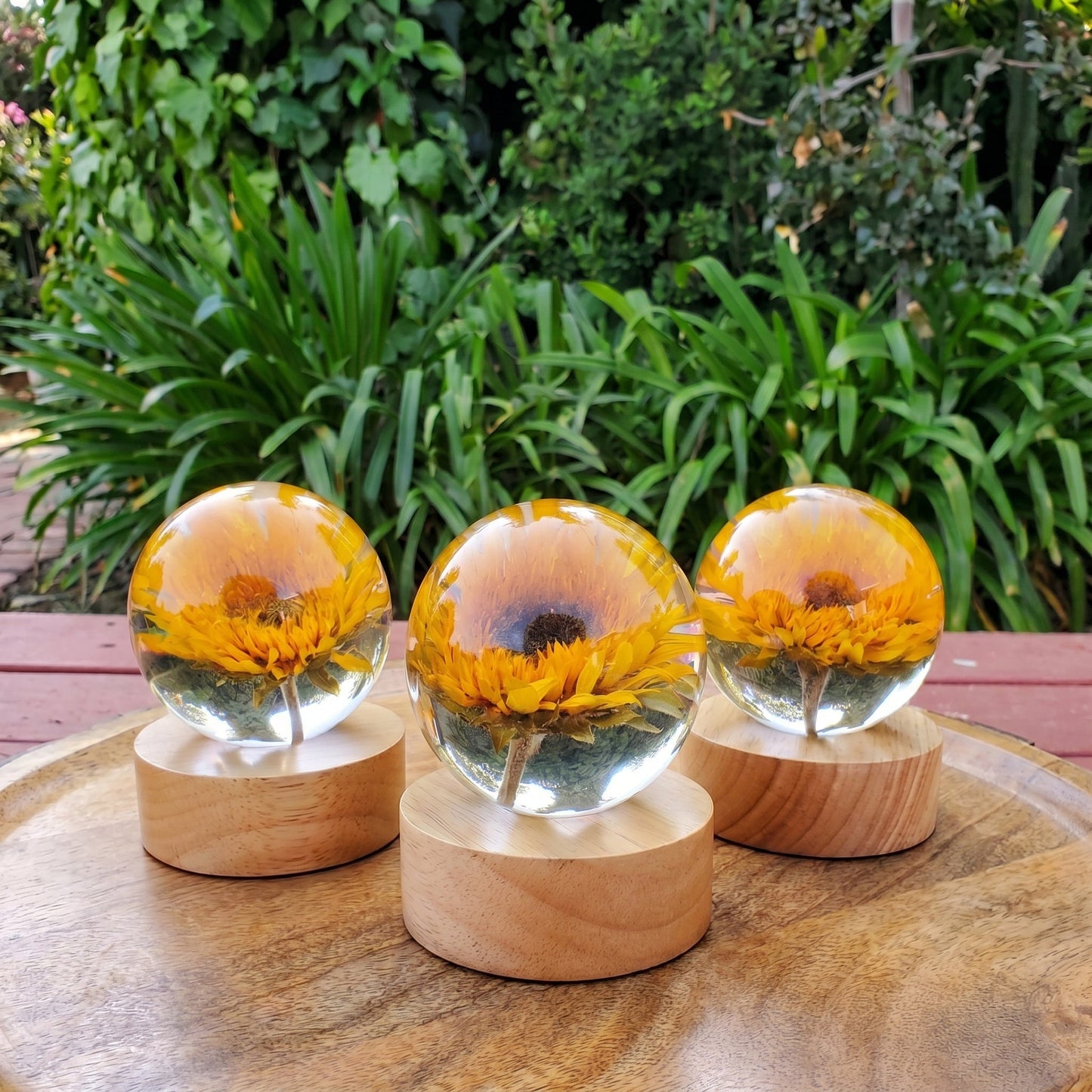 Handcrafted Floral Resin Lamp
