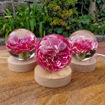 Handcrafted Floral Resin Lamp