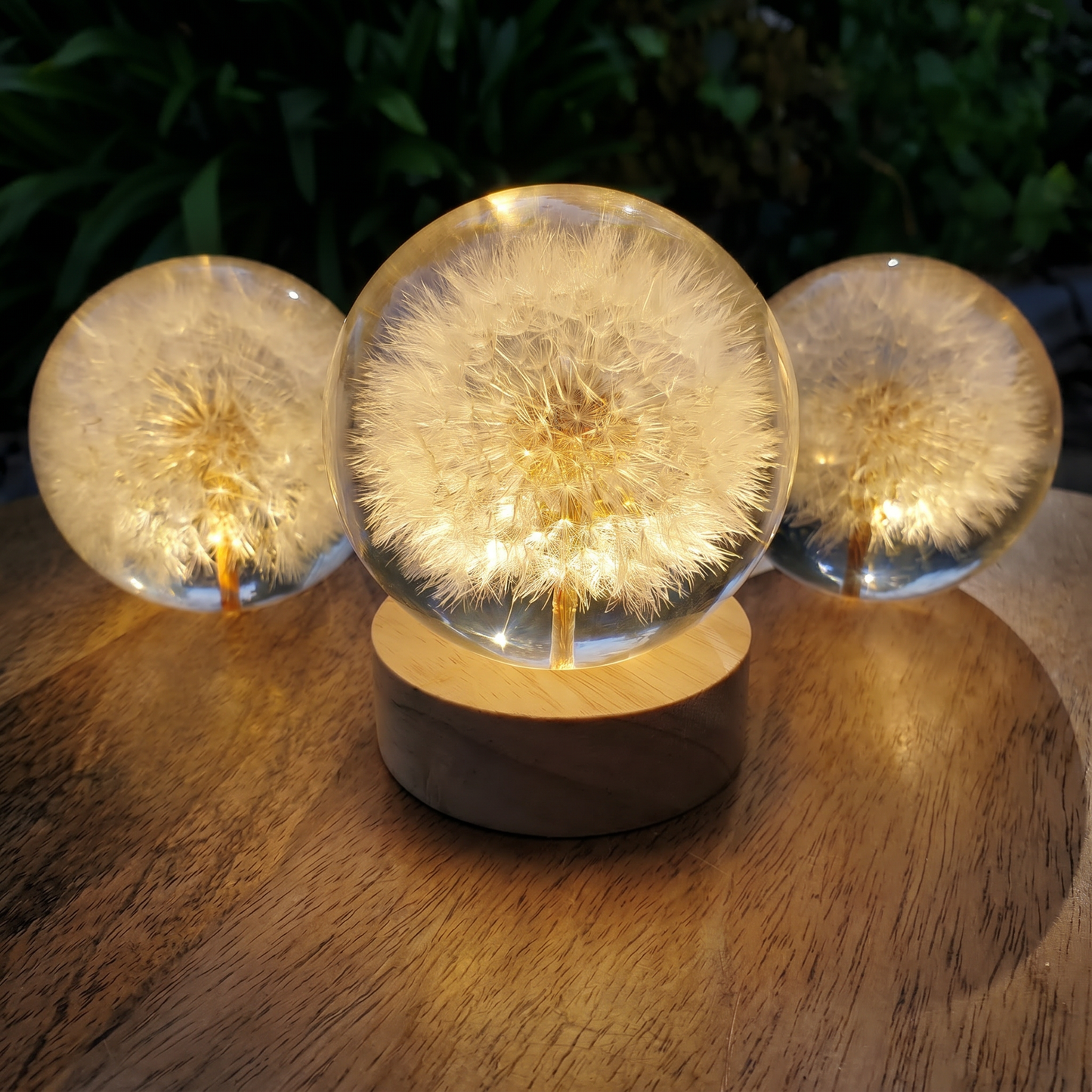 Handcrafted Floral Resin Lamp