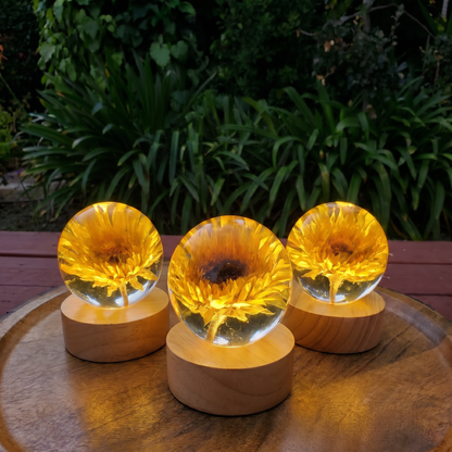 Handcrafted Floral Resin Lamp
